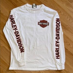 Harley-Davidson White Long Sleeve Shirt Size Small Bravado Roadrunner AZ
